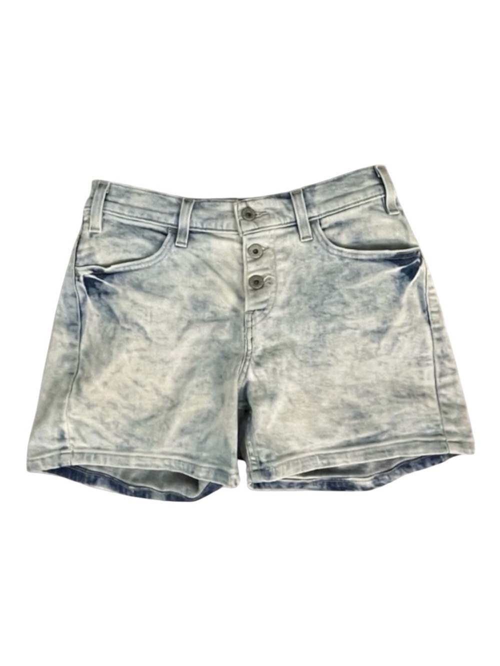 Levi’s Button Fly Shorts Women’s 27 Acid Bleach Wash Mini‎ Casual Summer Boho
